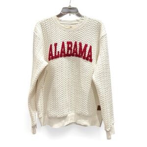 Three Square Alabama Textured Cream Sweatshirt Size Large